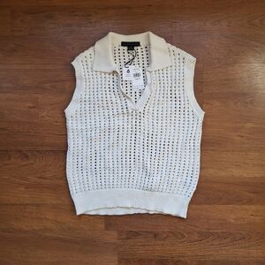 Sanctuary Open Knit Polo Sweater Vest